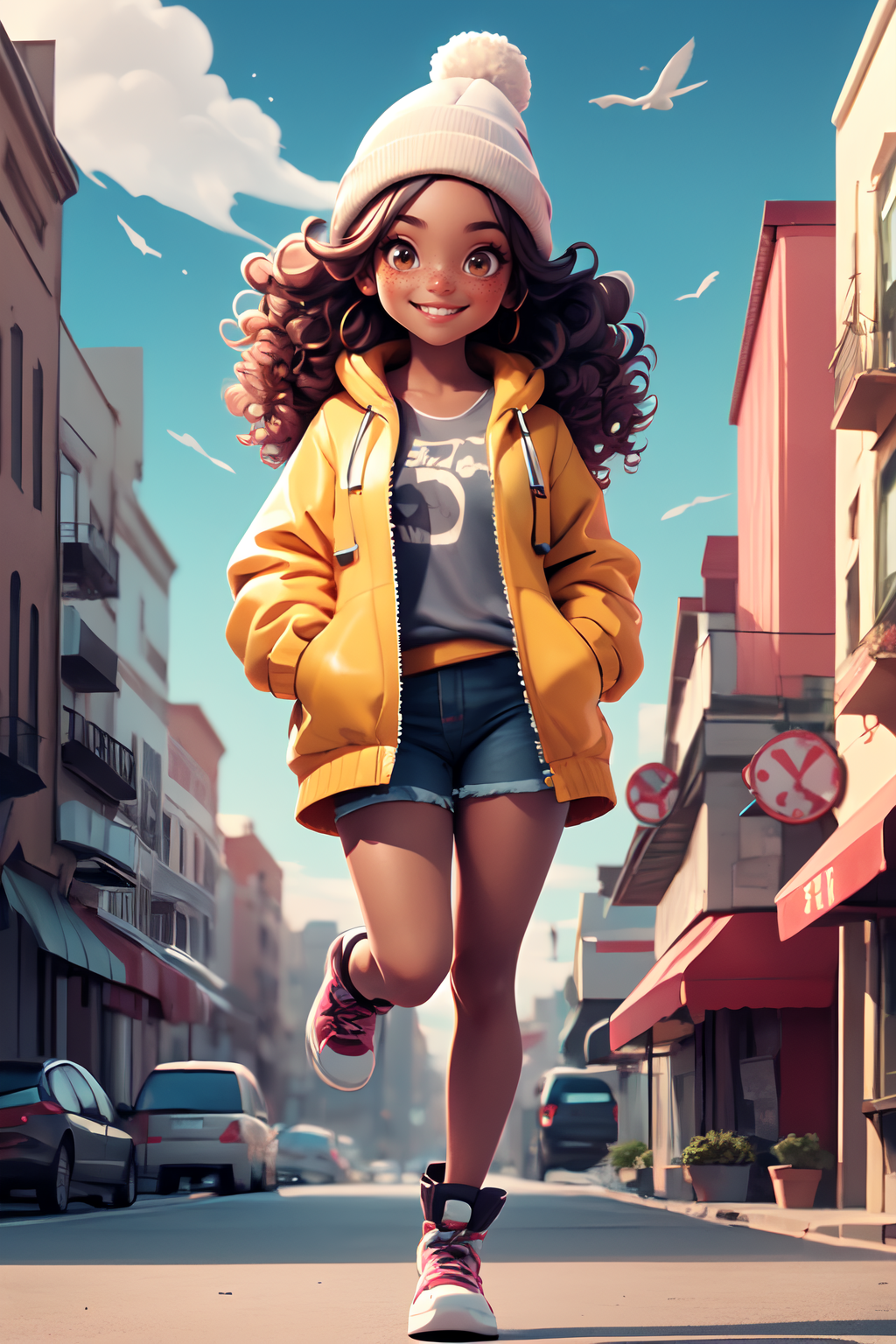 01272-3818037847-asterpiece,best quality,1 woman,oversized shirt,((jump ,on the sky, hand in pocket,)) full body,beanie,jacket,winter,curly hair,.png